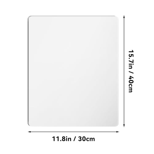 yuntop 2 Pack Self Adhesive Acrylic Mirror, 2MM Flexible Plastic Mirror, Shatterproof PS Frameless Wall Mirror for Bathroom Vanity and Entryway (16 x 12 inch) - size: 16 x 12 inch