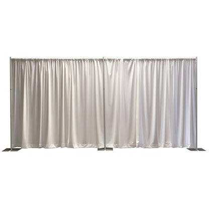 OnlineEEI Pipe & Drapes Portable Stand Kit, 8FT x 20FT Photo Backdrop Set with Portable Stand, Photography Background for Weddings, Birthday Parties, Business Events (White) - color: White