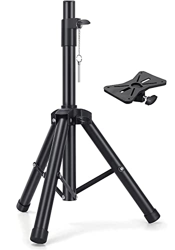 Dolphin Speaker Tripod Stand, Adjustable Height 38"–79", Black | Supports Up to 110 lbs, 1.25" Mounting Hole, Metal Construction, Speaker Mounting Compatibility, Audio Setup, Easy Setup