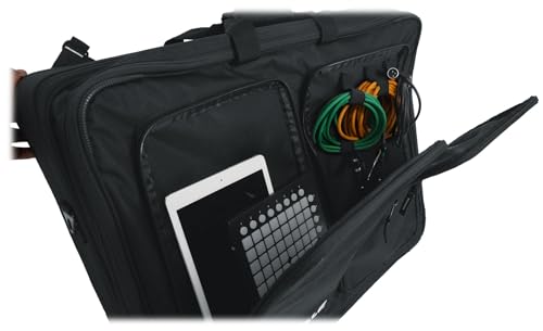 Rockville BP-MIX2621 Padded Mixer Bag Semi Rigid, 26" x 21" x 8.5" | Interior Straps, 7 Removable Dividers, Water Resistant, YKK Zippers, Backpack / Shoulder / Handle Carry, Protective Feet