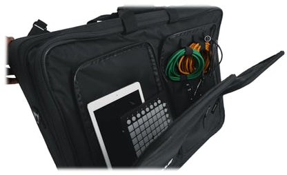 Rockville BP-MIX2621 Padded Mixer Bag Semi Rigid, 26" x 21" x 8.5" | Interior Straps, 7 Removable Dividers, Water Resistant, YKK Zippers, Backpack / Shoulder / Handle Carry, Protective Feet