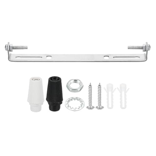 PATIKIL 150mm Ceiling Light Plate Kit, 1 Set Light Fixture Mounting Bracket Plate Steel Crossbar for Home Pendant Wall Light with Screw Washer Nut 2 Color Cap - size: 150mm
