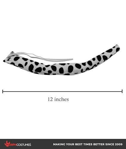 Morph Unisex-Adult Puppy Floppy Dog Ears Headband, Nose and Tail Set, Accessory Kit for Costume Events & Party - color: Black/White