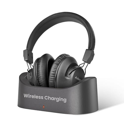 Avantree Audition 3 - Bluetooth Over-Ear Headphones with Charging Dock | 50-hour battery, aptX Adaptive and clear calls, compatible with Bluetooth TVs, phones and computers - style: Audition 3