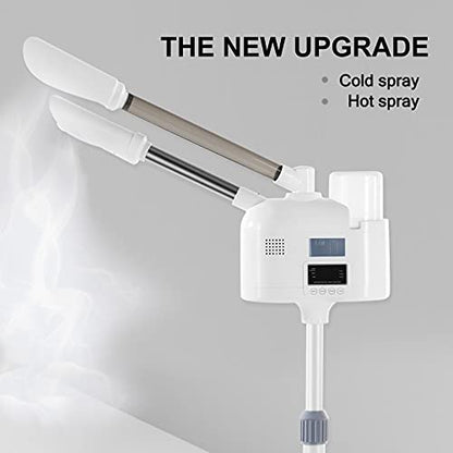 Artist hand Professional Facial Steamer 2 in 1 Hot and Cold Facial Steamer | Esthetician Face Steamer for Facial Deep Cleansing, Facial Machine Fast Heating Moisturizing for Beauty Salon Spa Home Use - size: White Hot & Cold