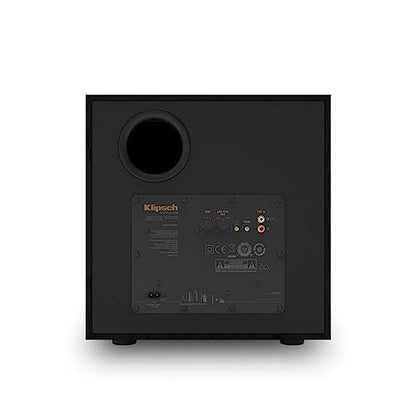 Klipsch Reference R-101SW 10” Front-Firing Subwoofer with All-new Spun-Copper 10” woofers and an All-Digital Amplifier for Premium Home Theater Sound in Black | Home theater audio with 10 inch driver, 300W peak power and active amplification - size: 10” W