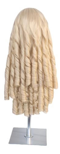 Blonde Roman Roll Lolita Wig Retro Victorian Long Curly Synthetic Hairpiece Costume Hair for Tea Party - color: Blonde