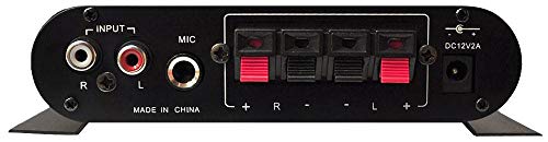 Pyle Power Home HiFi Stereo Amplifier - 90 Watt Portable Dual Channel Surround Sound Audio Receiver w/ 12V Adapter - For Subwoofer Speaker, MP3, iPad, iPhone, Car, Marine Boat, PA System - PFA300