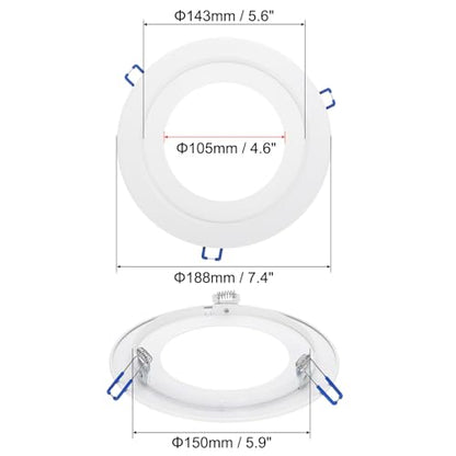 PATIKIL 5.6" ID Downlight Mounting Bracket with 4.1" ID 5.9" OD Metal Goof Trim Ring Light Fixture Recessed Can Decorative Cover for Ceiling Downlight - size: 5.6" x 4.1" x 5.9"