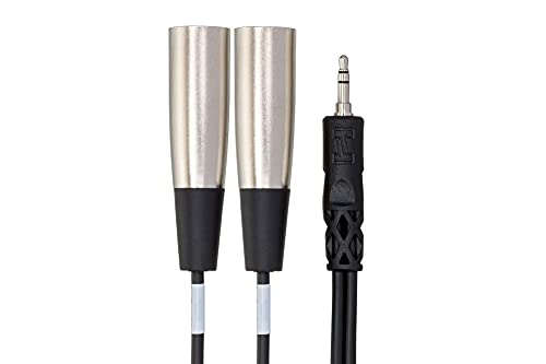 Hosa CYX-403M Stereo Breakout Cable - 3.5mm TRS Male to Dual XLR3 Male - 9.8 Foot