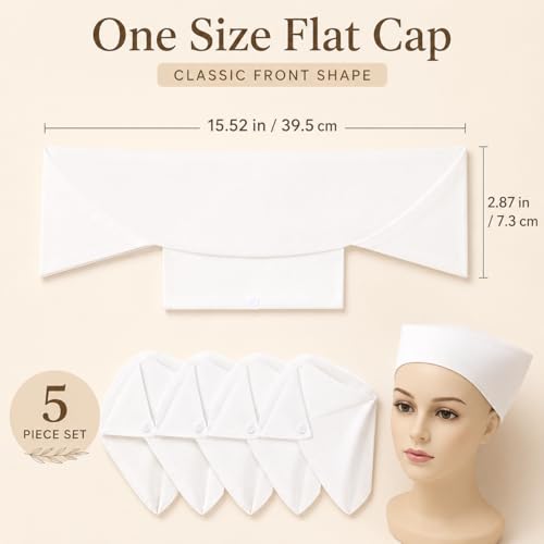 Garneck 5pcs Nurse Cap Costume Accessories: Adjustable Women Nursing Hats for Costume Daily Use Halloween Role Play Hospital Outfit Party Accessories