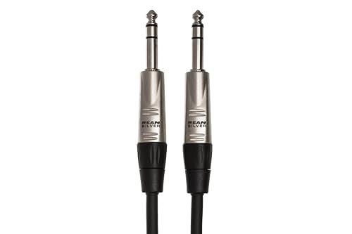 Hosa HSS-003 Pro Balanced Interconnect, REAN 1/4 Inches TRS to Same, 3 Feet
