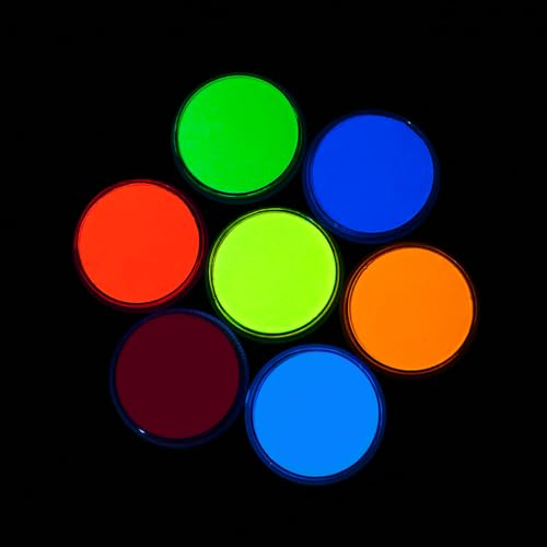 Bowitzki 30g Professional Face Paint Body Paint Water Based Face painting Makeup Safe for Kids and Adults Split Cake Single Color (Neon Yellow) - color: Neon Yellow