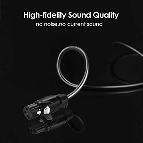 Twozoh XLR Female to 1/4 Inch (6.35mm) TRS Cable 15FT 2 Pack, Quarter Inch Jack Balanced to XLR Microphone Cable (Professional/HiFi) - color: Female 2-PACK, size: 15FT
