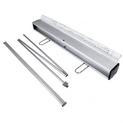Heavy Duty Retractable Banner Stand 24"W x 72 ～ 80"H Roll Up Display Trade Show Banner Stand with Carrying Bag for Exhibitions, Conferences - size: 24"W x 72 ～ 80"H