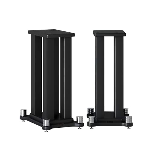 Universal Wooden Speaker Stands Pair, Heavy Duty Floor Standing Speaker Mount, Bookshelf & Studio Monitor Stands for Home Theater Surround Audio System (31.4in) - size: 31.4 in