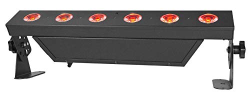 Rockville Best Strip 60 Black Rechargeable RGBWA+UV Wash Light Bar, 10-Pack | Wireless DMX, 6x6W LEDs, Remote, Up to 22-Hour Battery, Sound Activated, 6500 Lux, 8800mAh, Flicker Free, LCD Display