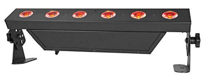 Rockville Best Strip 60 Black Rechargeable RGBWA+UV Wash Light Bar, 10-Pack | Wireless DMX, 6x6W LEDs, Remote, Up to 22-Hour Battery, Sound Activated, 6500 Lux, 8800mAh, Flicker Free, LCD Display