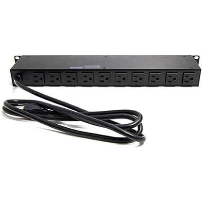 StarTech 16-Outlet 1U PDU, 120V/15A, Surge, 6ft Cord, TAA (RKPW161915) - style: 16-port|15A|Surge Protect
