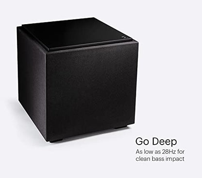 Definitive Technology Descend DN10 10" Subwoofer, White | Digitally Optimized for Movies & Music, New 3XR Architecture, 500W Peak Class D Amp & (2) Pressure-Coupled 10" Bass Radiators - color: White, style: DN10