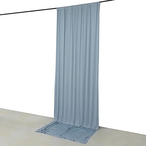 5x12 feet Dusty Blue 4-Way Stretch Spandex Divider Backdrop Curtain Party Wedding Ceremony Decorations - color: Dusty Blue