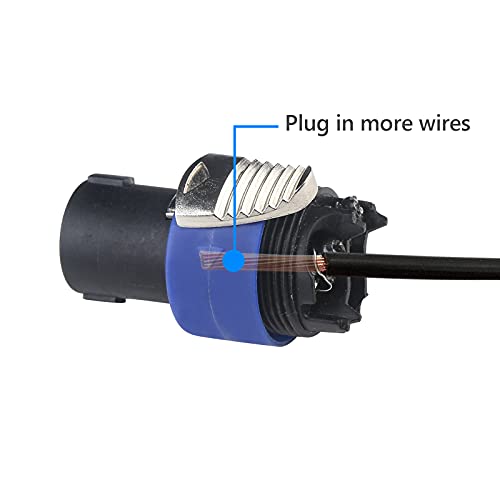 MAD OWL 4 Packs Speakon Connector, Suitable for Nl4fx Speakon Plug Connectors Speakon Cables, 4 Pin Female to Nl4fc Male Converter Nl2fx Plug 4 Pole for Speakers Powercon Twist Lock - size: 4 Pack