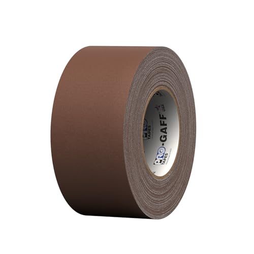 3" Pro Gaff Gaffers Tape 55 yards length brown matte. Premium Heavy-Duty Gaffers Tape trusted by professional Gaffers. Made in the USA. Holds Tight, Easy to remove. (Pack of 16) - color: Brown, size: 3 in x 1980 in