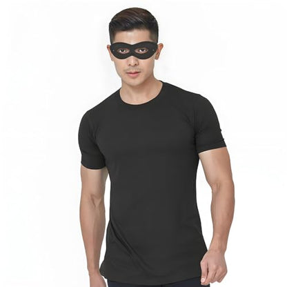 amscan Game Ready Team Spirit Party Super Hero Mask Accessory, Black, One Size, 2 7/8inch x 8 1/4inch - color: Black