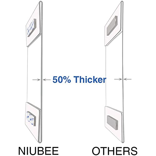 NIUBEE 5x7 Acrylic Sign Holder Wall Mount Clear Frame 6 Pack | With Adhesive Tapes, Vertical Display 5 x 7 Flyer Picture Postcard, For Office Flat Store Wall Door Window - size: 5x7"
