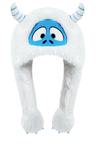 dressfan Plush Animal Hat with Ear Flaps,Novelty Christmas & Birthday Gifts for Adults & Children,One Size Fits All - color: White