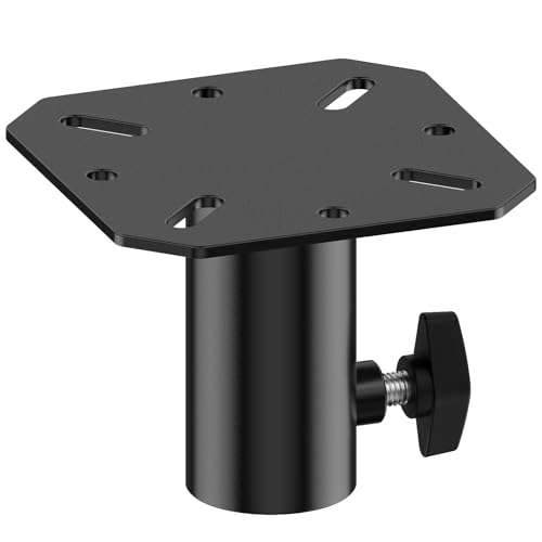 Universal 35mm Speaker Adapter Bracket for Pro Audio DJ/PA Speaker Stand Adapter - Metal Speakers Stand Mounting Plate for Standard 35mm Pole or Tripod Speakers Stands, 1 Pack - style: 1 Pack