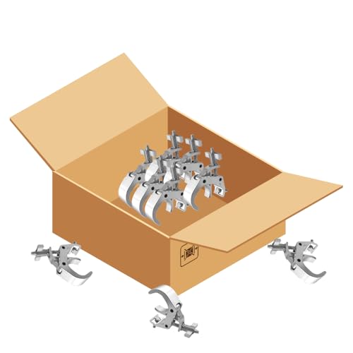 Mini Quick rig/trigger clamp- 1.3 Inch -2 inch(48MM-55MM) OD Diameter Tubing/Pipe. Max load 220lb (Silver, Pack of 6) - size: 6