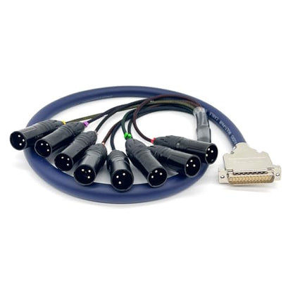 3.28ft DB25 to XLR Snake Cable,DB25 Male to 8Channel 3Pin Male Balanced Audio Cable D-Sub Breakout Cable for Studio Recording, Patch Bay, Mixing Console, Microphones 1M - size: 3.28ft, style: Male