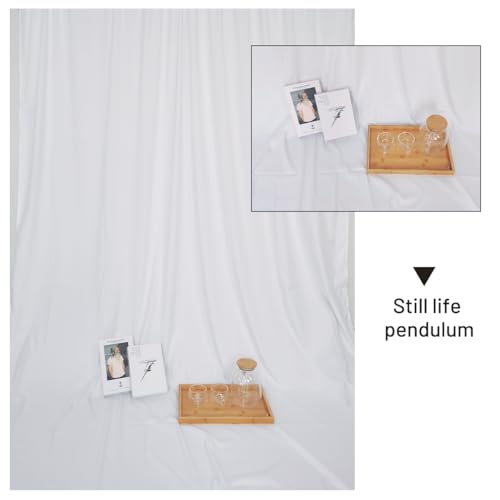White Backdrop Background 10 X 7 FT Large Photography Backdrop Photo Photoshoot Background Screen for Photography Photo Booth Backdrops Parties Curtain - color: White, size: 10*7