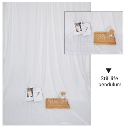 White Backdrop Background 10 X 7 FT Large Photography Backdrop Photo Photoshoot Background Screen for Photography Photo Booth Backdrops Parties Curtain - color: White, size: 10*7