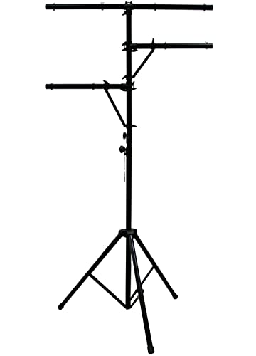 MR DJ Pro DJ Lighting Heavy Duty Multi Arm Tripod & T-Bar Light Tripod Stand
