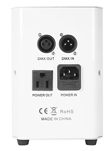 Rockville RockWedge LED 54W RGBWA+UV Rechargeable Wireless DMX Par Light | Built-In 7500mAh Rechargeable Battery, Up to 36 Hours Single Color Runtime, 4 Hour Recharge, 6 or 10 Channel DMX, White - color: White