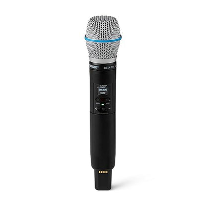 Shure SLXD2+ Handheld Transmitter with Beta87A Capsule | Handheld transmitter with Beta87A capsule, 24-bit audio, wide tuning and ShowLink control for SLX-D+ systems - style: Beta 87A Capsule