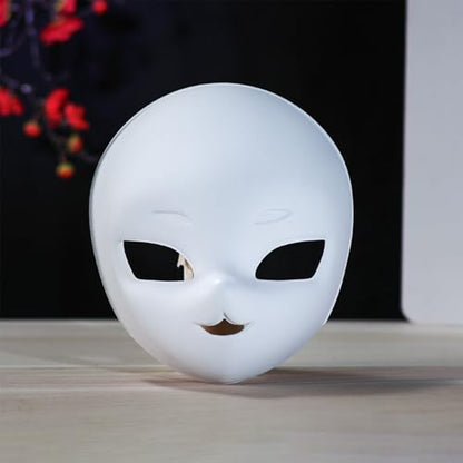 Blank DIY Therian Masks, Face Mask to Hand-Painting, Fursuit Head Base Furry Therian Mask, Costume Props for Cosplay - color: A-1