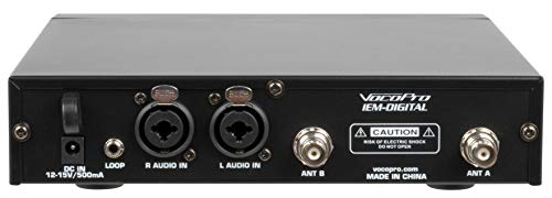 VocoPro IEM-DIGITAL-12 - Professional Digital Stereo/True Dual Mono In-Ear Monitor, Black