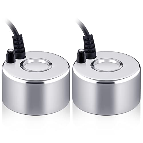 2 Pcs Mist Maker Fogger Small Ultrasonic Fog Machine Fountain Halloween Cauldron Mister Fogger Water Garden Pond Foggers Air Humidifier with 12 LED Light Flashes for Party (Without Light, Alloy) | Water Fogger, Halloween Cauldron Party Garden Humidifier M