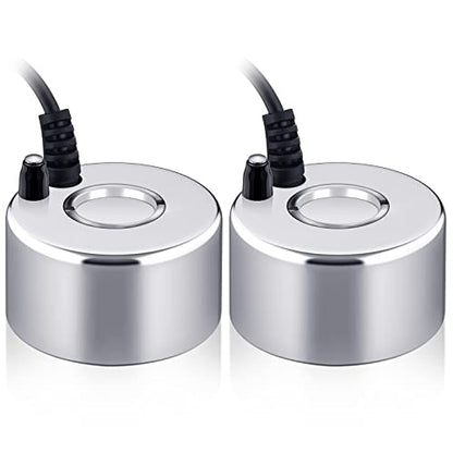 2 Pcs Mist Maker Fogger Small Ultrasonic Fog Machine Fountain Halloween Cauldron Mister Fogger Water Garden Pond Foggers Air Humidifier with 12 LED Light Flashes for Party (Without Light, Alloy) | Water Fogger, Halloween Cauldron Party Garden Humidifier M
