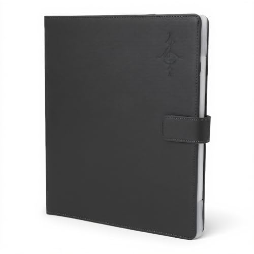 Sheet Music Folder, A4 Universal Piano Sheet Music Binder with Page Numbers, PU Leather Cover Choir Folder | Choir Binder | Flute Flip Folder for Students Music Enthusiasts (Black)