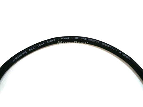 Monoprice XLR Male to 1/4-Inch TRS Male Cable - 10 Feet - Black, 16AWG, Gold Plated - Premier Series - size: 10Ft