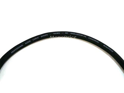 Monoprice XLR Male to 1/4-Inch TRS Male Cable - 10 Feet - Black, 16AWG, Gold Plated - Premier Series - size: 10Ft