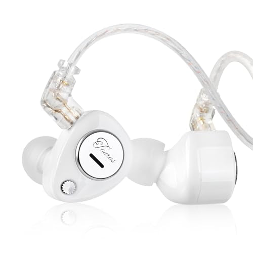 KZ Taurus in Ear Monitor Headphones, Horizontal 2DD in Ears, Gaming Earbuds, Noise Isolating Ear Buds Sound Localization in-Ears for Singers Musicians Audiophiles - color: SolidWhite, style: no Mic