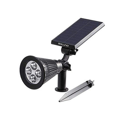 SOLVAO Solar Spotlight | 200 Lumen Ultra Bright | Waterproof, Adjustable 270° | Flag Pole, Outdoor, Landscape, Yard, Driveway | Auto On/Off | No Wiring Required - size: 1 Pack