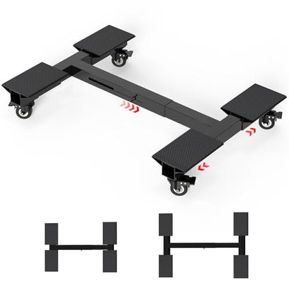 Furniture Dolly 1500LBS Capacity, Adjustable Heavy Duty Iron Moving Dolly Cart with 4 Lockable Caster Wheels, Stand Base for Washing Machine Refrigerator Dryer with Non-Slip Mat Easy Moving