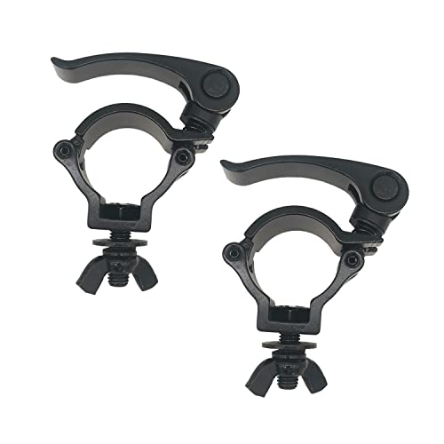 2 Pack 1.49-1.57 inch Lighting Truss Clamp Stage Light Clamps Heavy Duty 220 Lbs for DJ Lighting Par Lights Spot Lights - color: Black Clamp 2 Pcs
