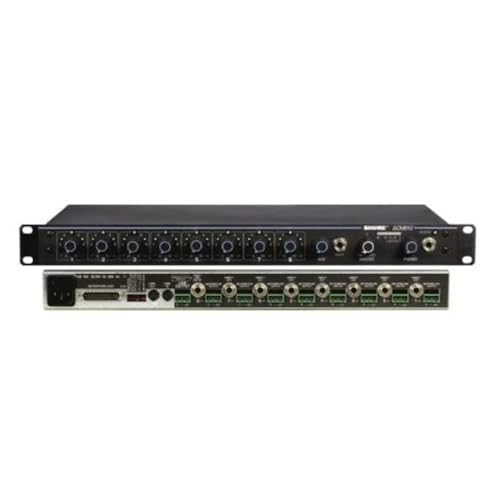 Shure SCM810 Eight Channel Automatic Microphone Mixer with IntelliMix, Adjustable EQ per Channel and 48V Phantom Power, Designed Specifically for Installed Sound Applications - style: SCM810